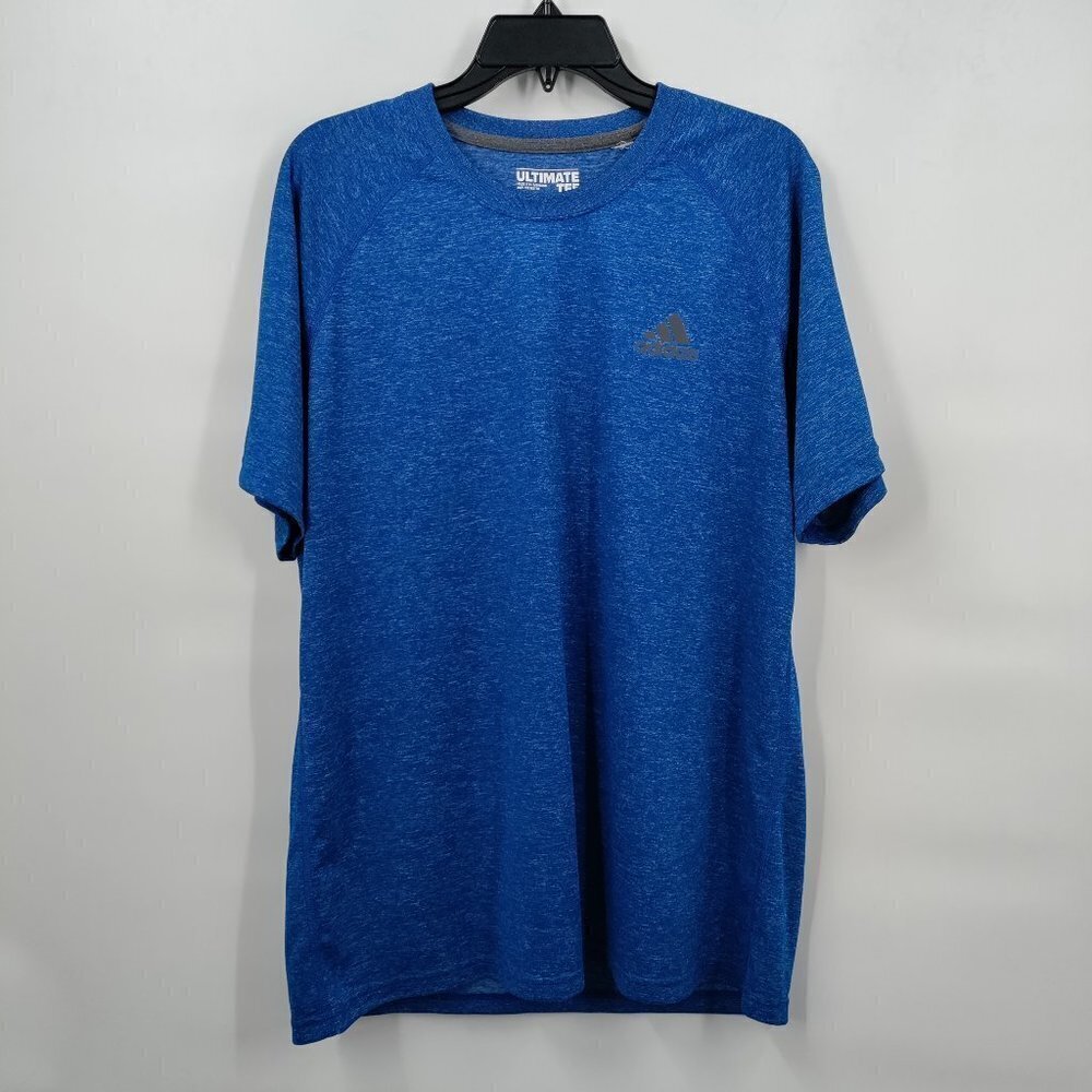 Adidas Ultimate Tee Crewneck Lightweight Short Sleeve T-Shirt Top XL Men Blue